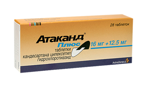 Купить Атаканд Плюс таблетки 16 мг+12, 5 мг №28, AstraZeneca AB