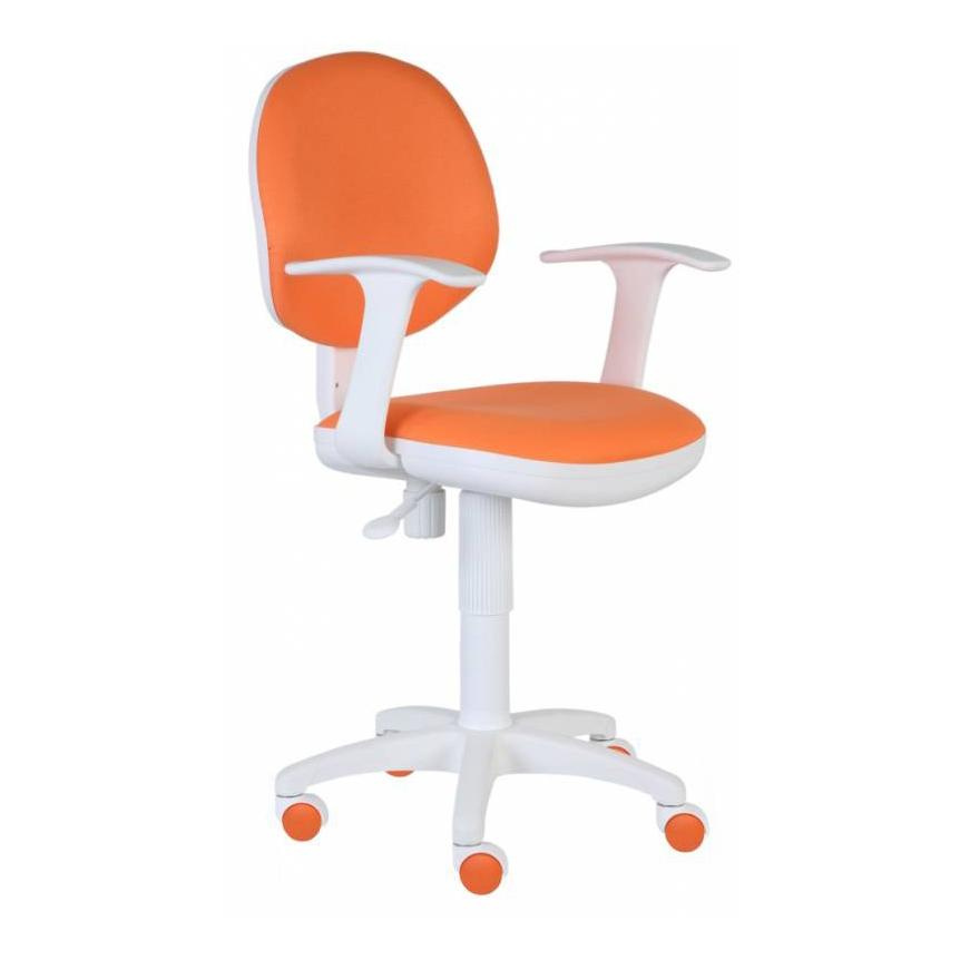 фото Компьютерное кресло бюрократ ch-w356axsn/15-75, белый/оранжевый