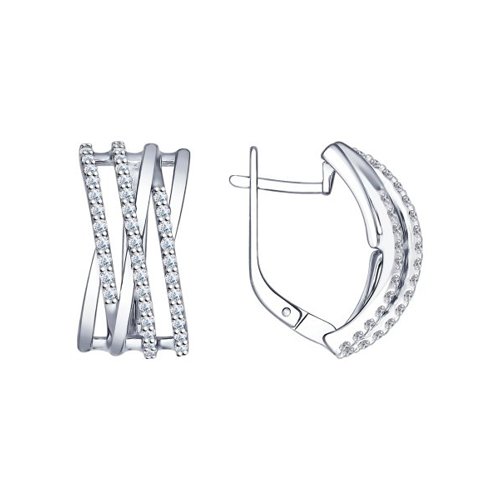 

Серьги из серебра SOKOLOV 94022241, фианит, 94022241
