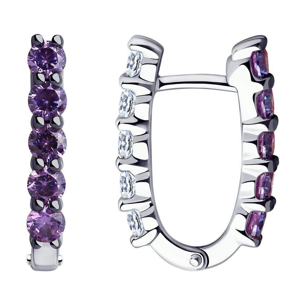 

Серьги женские из серебра SOKOLOV 94024017, фианит, 94024017