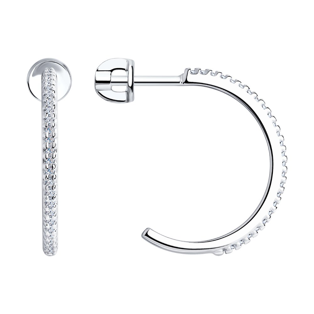 

Серьги-конго из серебра SOKOLOV 94024131, фианит, 94024131