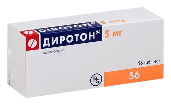 Диротон таблетки 5 мг №56