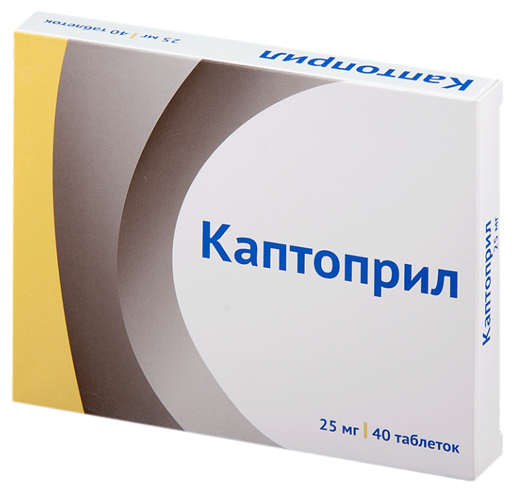 

Каптоприл таблетки 25 мг №40