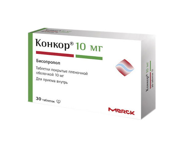 фото Конкор таблетки, покрытые пленочной оболочкой 10 мг №30 merck kgaa