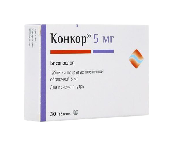 фото Конкор таблетки, покрытые пленочной оболочкой 5 мг №30 merck kgaa