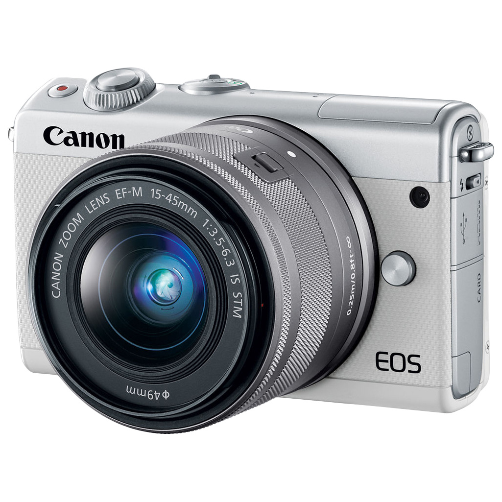 фото Фотоаппарат системный canon eos m100 15-45mm white