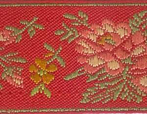 

Тесьма жаккардовая, цвет: красный, 30 мм x 9 м, арт. SR1369