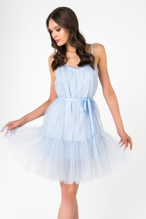 фото Платье женское t-skirt ss17-28-0370-fs голубое 44