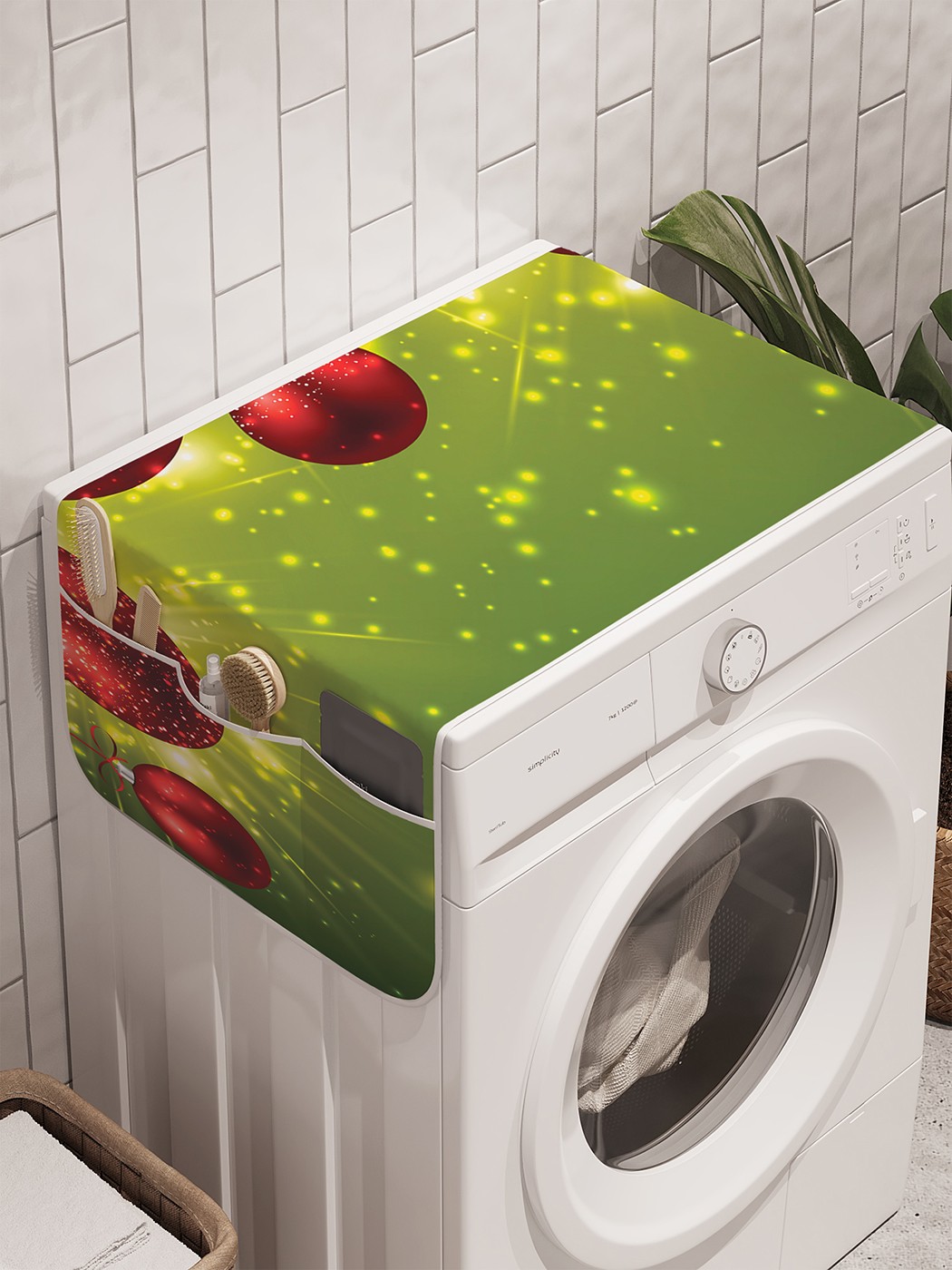 фото Органайзер "висячие шарики" на стиральную машину, 45x120 см ambesonne