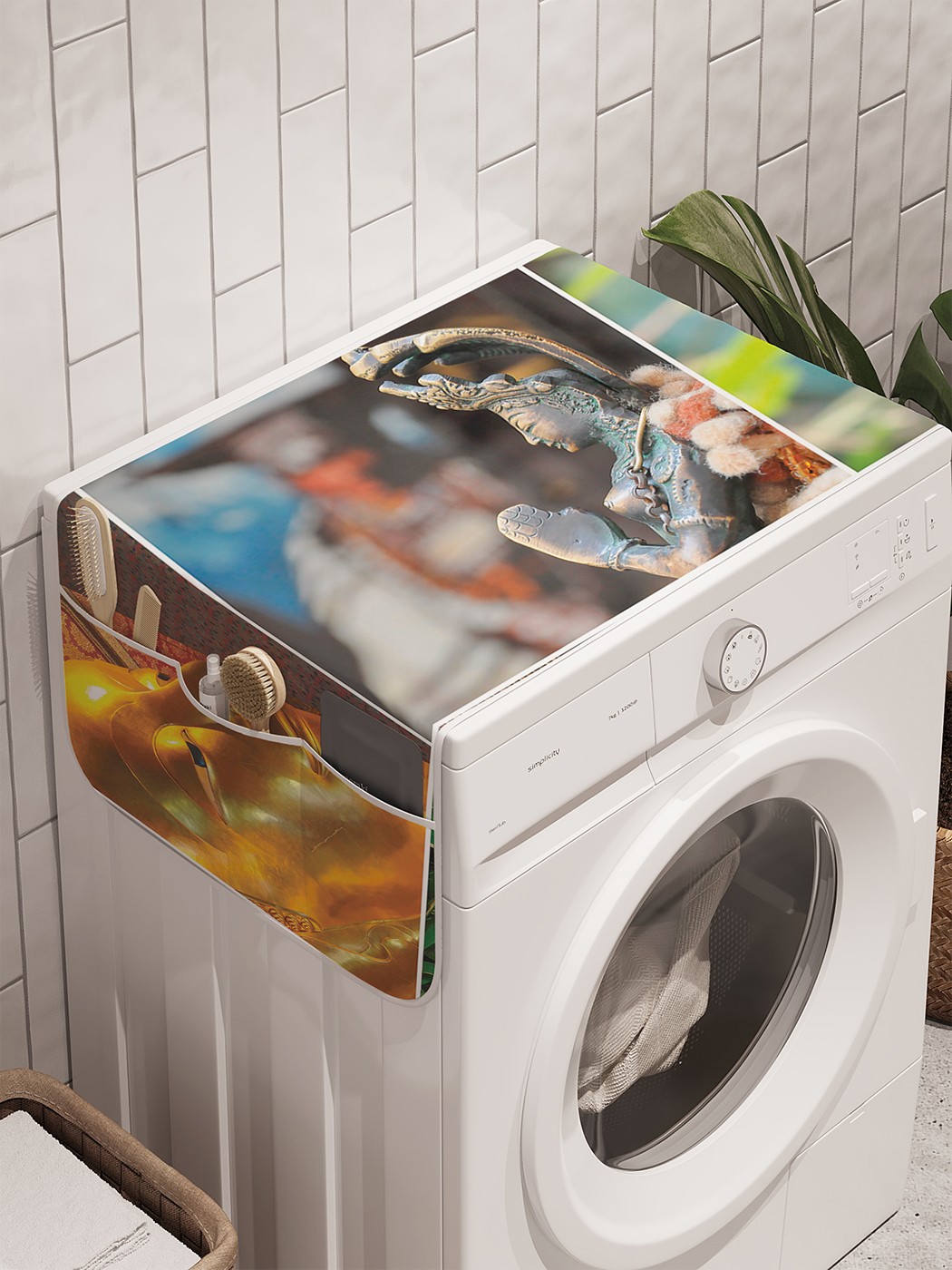 фото Органайзер "душевное спокойствие" на стиральную машину, 45x120 см ambesonne