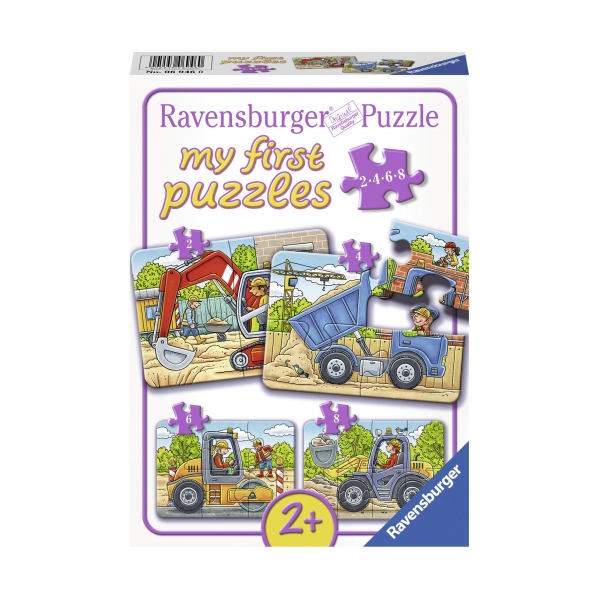 

Пазл Ravensburger 20 деталей, Строительная техника, 2/4/6/8 деталей