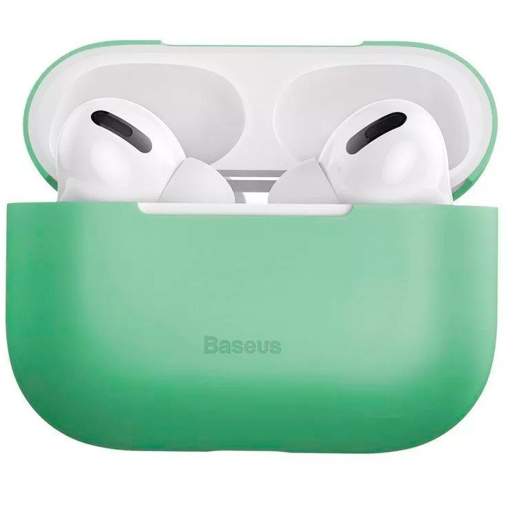 фото Чехол baseus super thin silica gel для apple airpods pro green