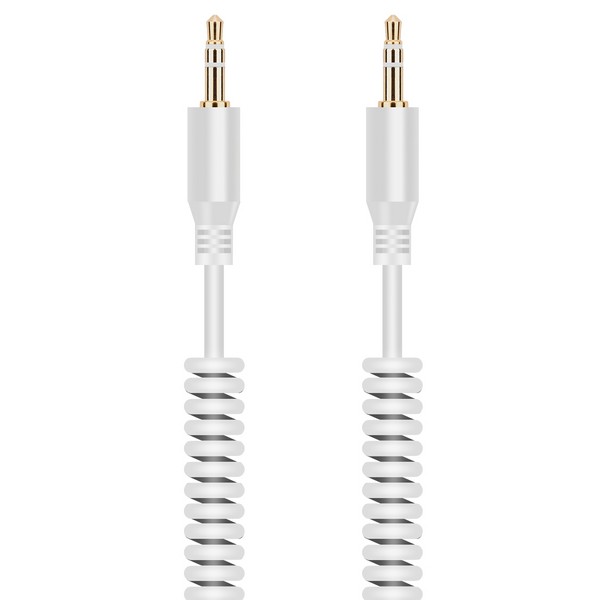 

Кабель AUX Krutoff AUX Spiral 15075 1м White