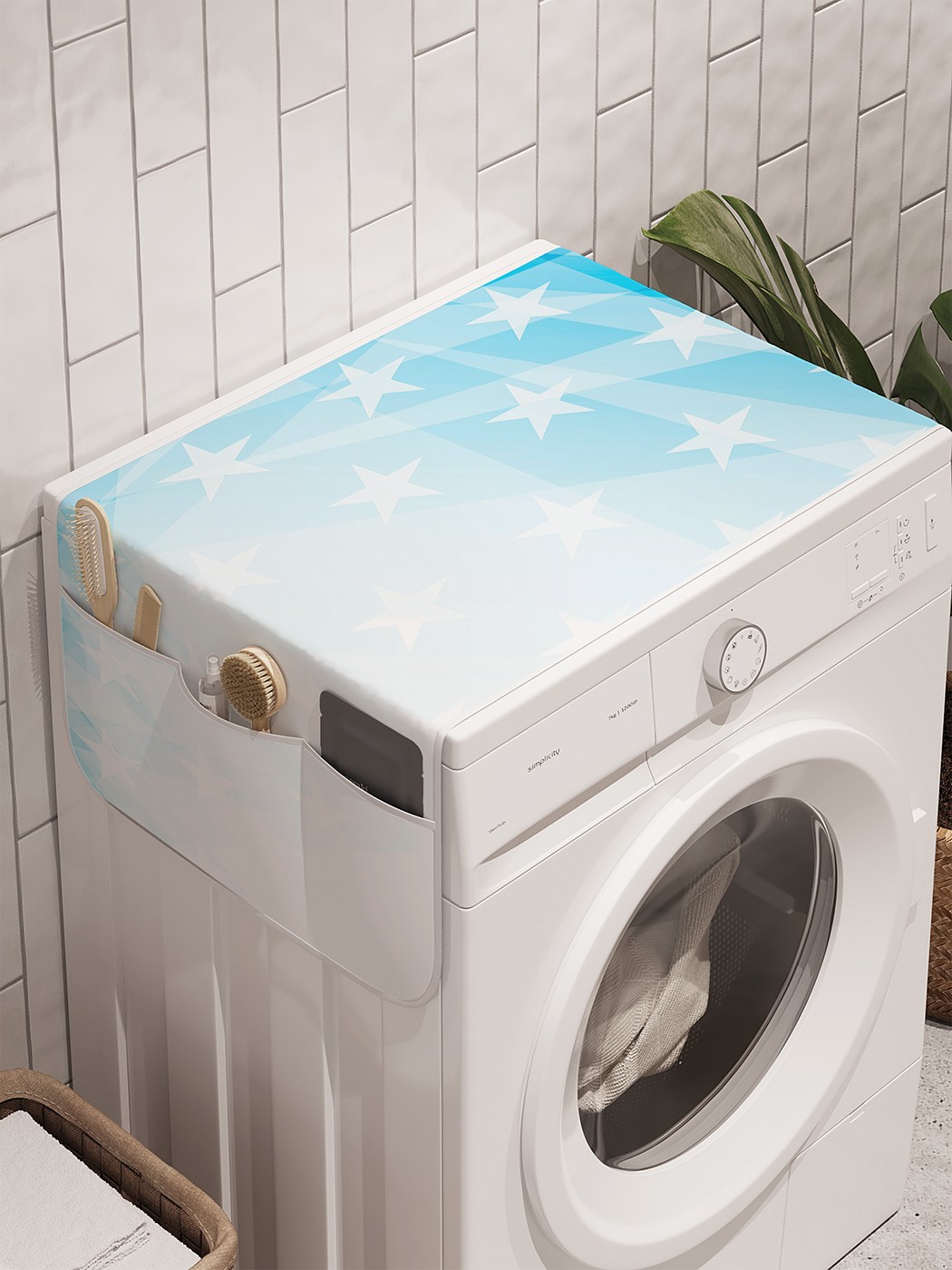 фото Органайзер "флаг государства" на стиральную машину, 45x120 см ambesonne