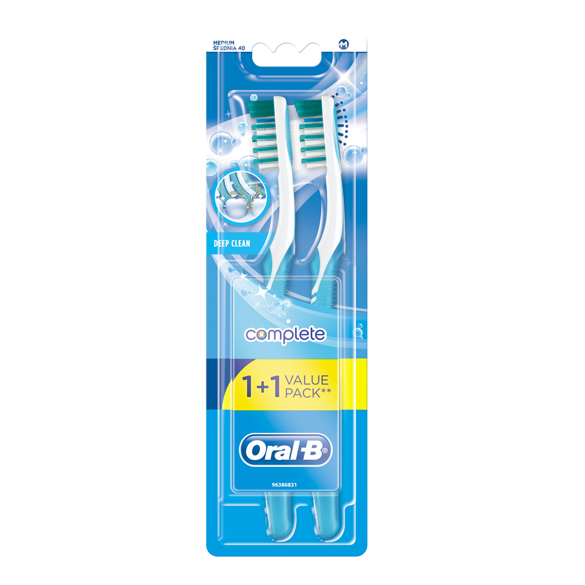 фото Зубная щетка oral-b глубокая чистка 40 средняя 1 + 1 шт