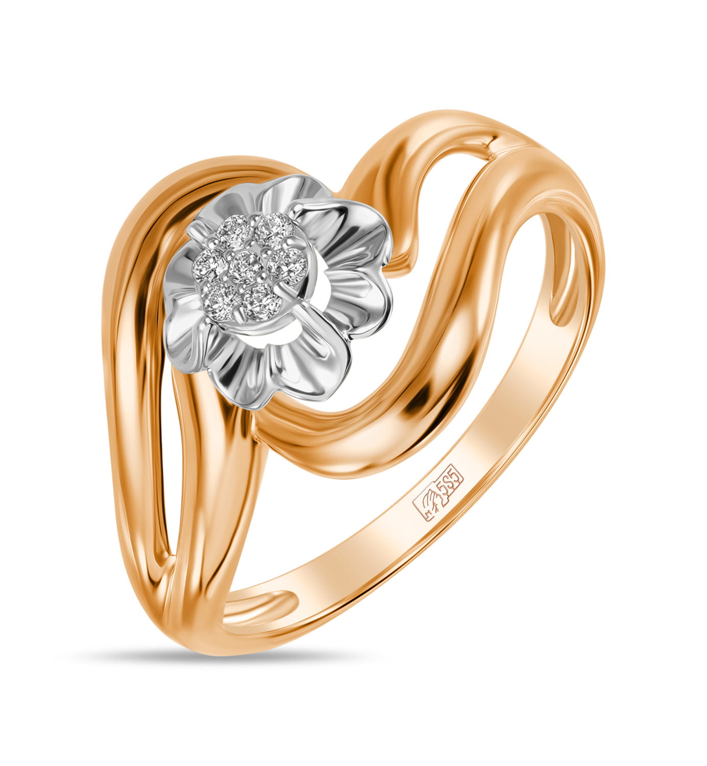 фото Кольцо miuz diamonds (московский ювелирный завод) r77-r59495/16.5, бриллиант