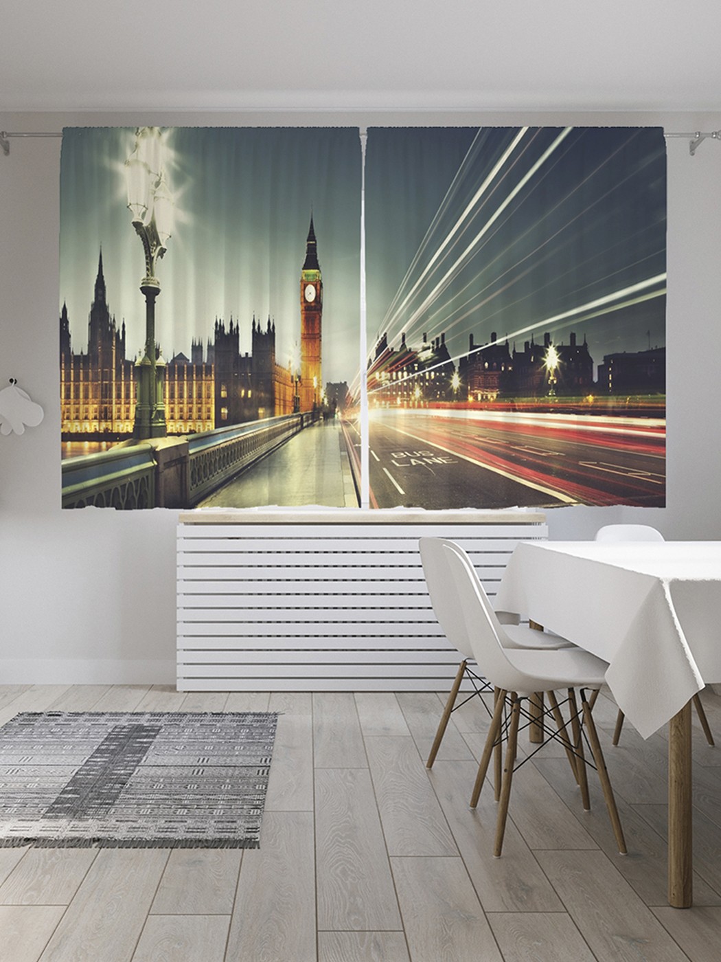 фото Шторы под лён «лондонский час», серия oxford delux, 290х180 см joyarty