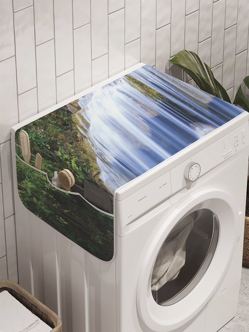 фото Органайзер "волшебный водопад" на стиральную машину, 45x120 см ambesonne