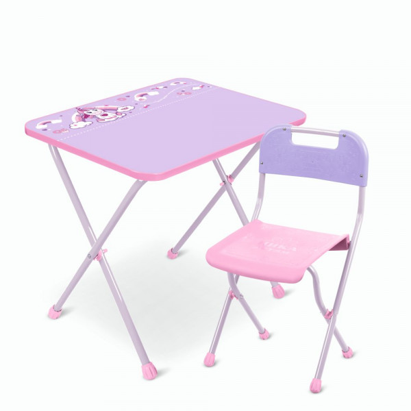 Комплект детской складной мебели Nika Алина КА2-М/1 3 до 7 лет, с единорогом набор мебели nika познайка хочу все знать стол стул 3018648