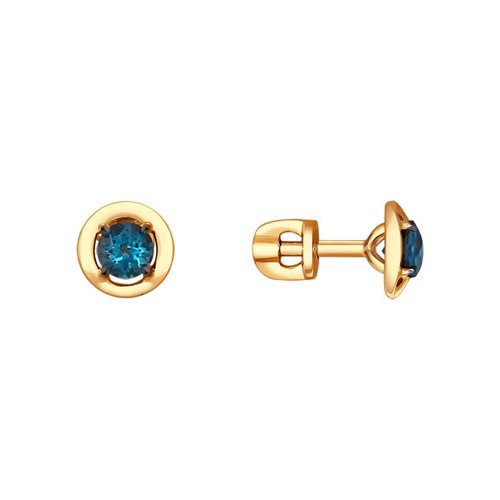 

Серьги женские из золота SOKOLOV 724124, топаз, 724124
