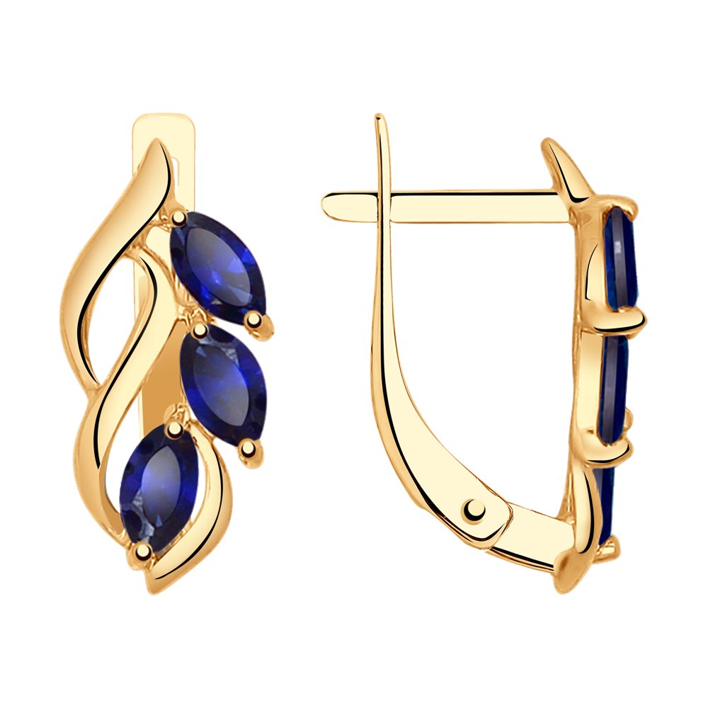 

Серьги женские из золота SOKOLOV 724743, корунд, 724743