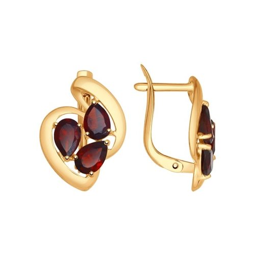 

Серьги женские из золота SOKOLOV 724776, гранат, 724776