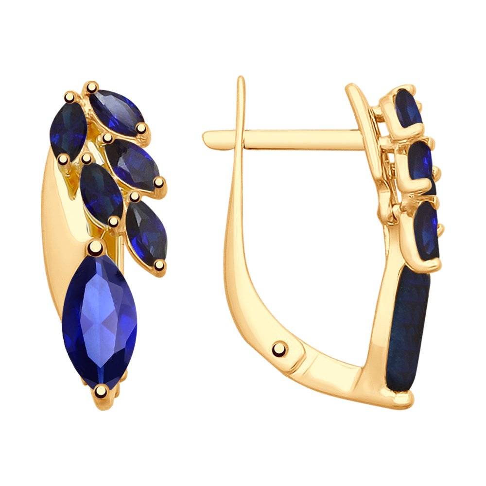 

Серьги женские из золота SOKOLOV 725631, корунд, 725631