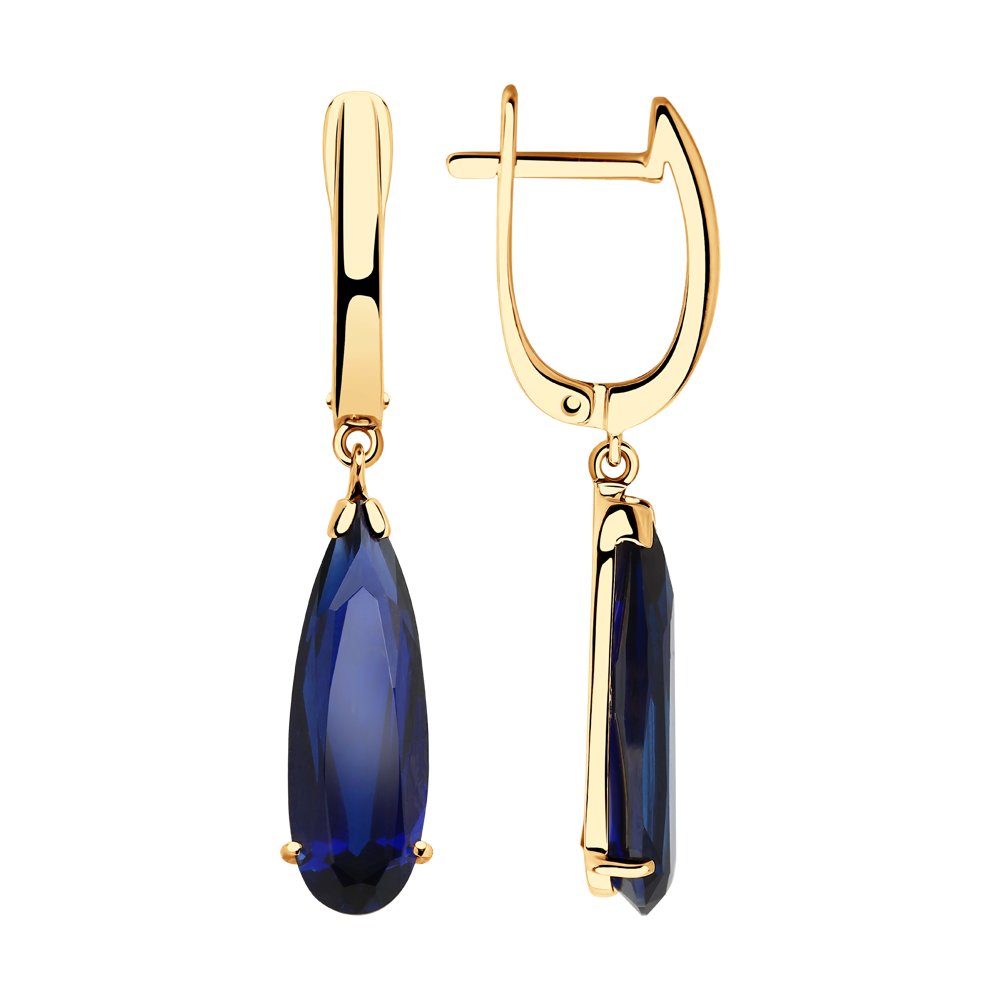 

Серьги женские из золота SOKOLOV 725803, корунд, 725803