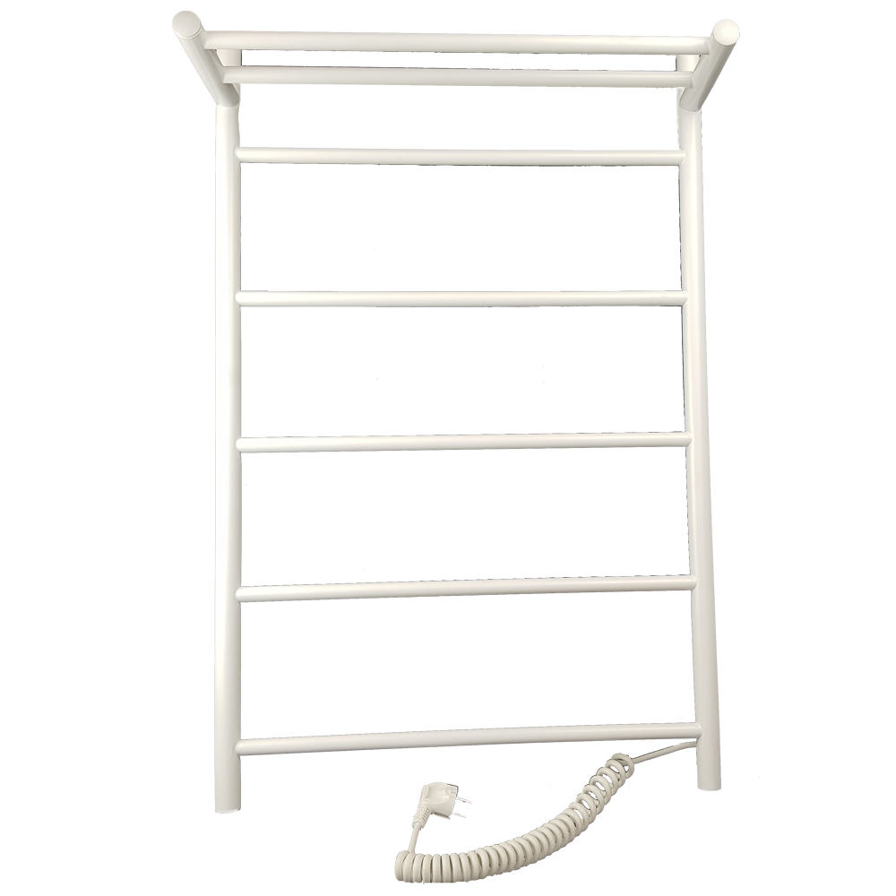 фото Полотенцесушитель электрический indigo line с полкой 80/50 белый матовый, провод справа