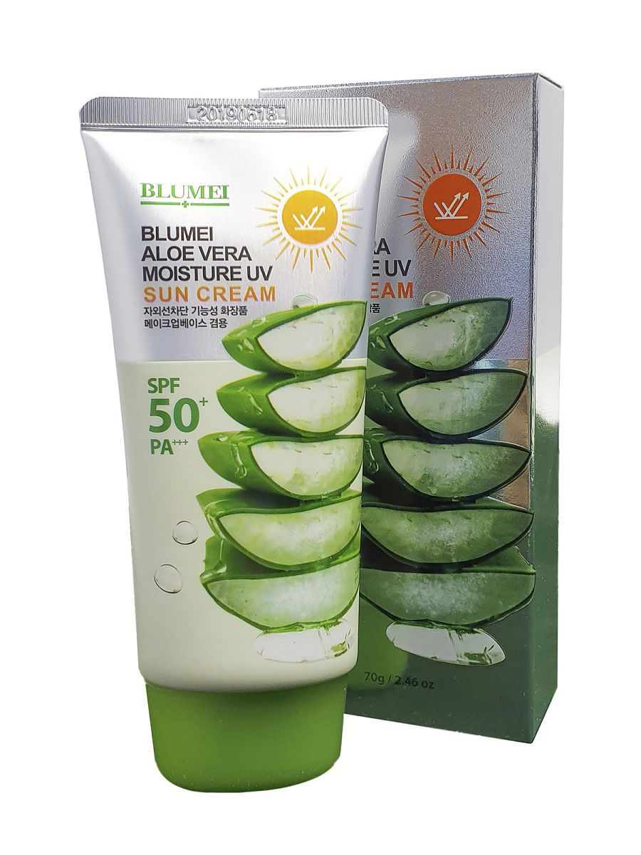 

Cолнцезащитный крем Blumei Jeju Moisture Aloe Vera Sun Cream SPF50+ PA+++ 70 мл, Jeju Moisture Aloe Vera Sun Cream