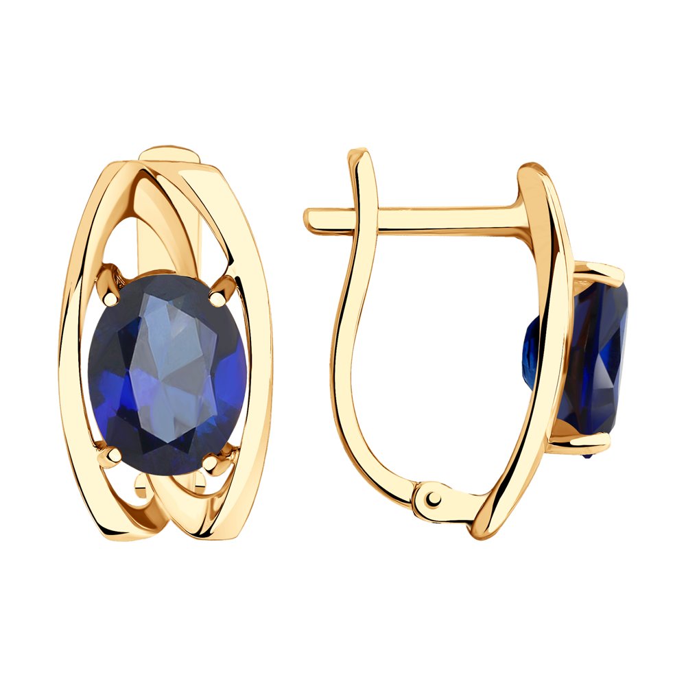 

Серьги женские из золота SOKOLOV 727075, корунд, 727075