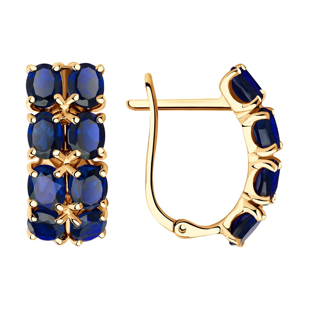 

Серьги женские из золота SOKOLOV 727085, корунд, 727085