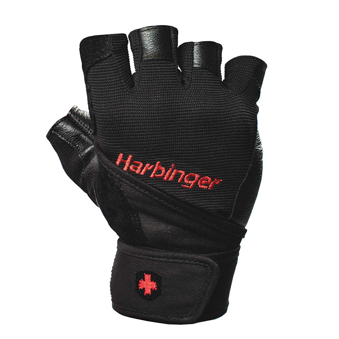 фото Перчатки атлетические harbinger pro wristwrap, black, 8/m