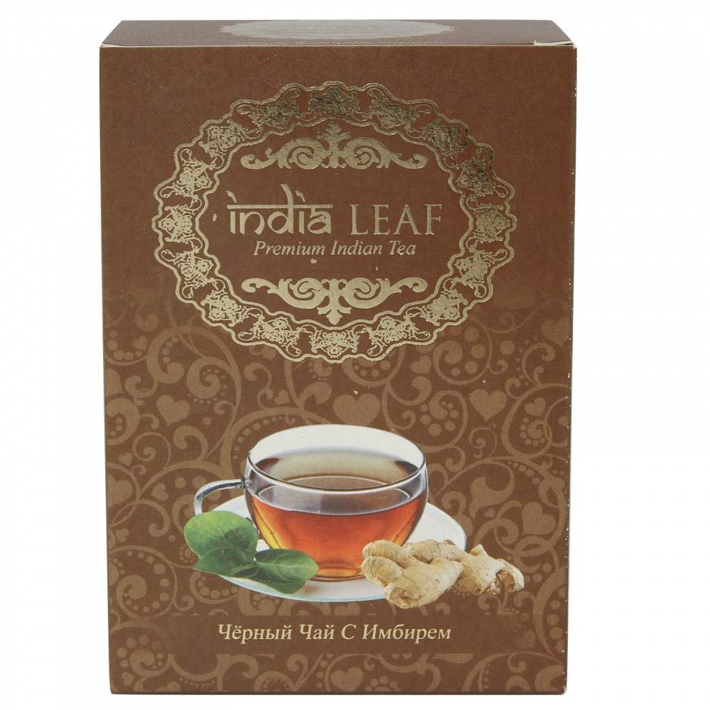 

Чай India leaf Черный чай с имбирем, среднелистовой, 100 гр