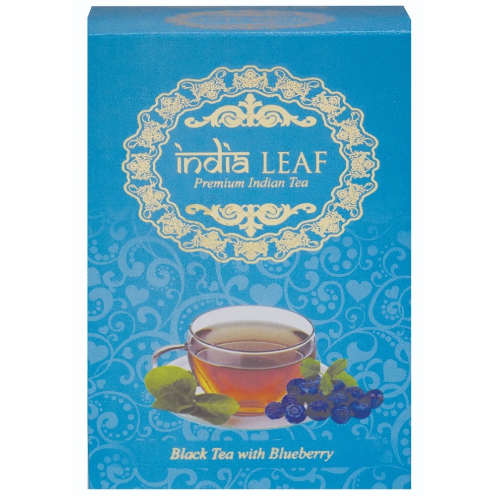 

Чай India leaf "С черникой", черный среднелистовой с добавками, 100 гр