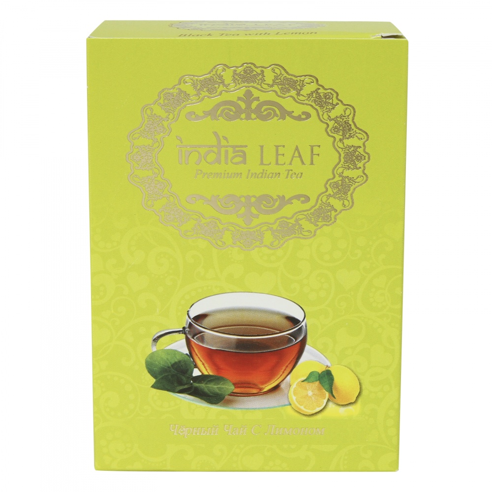 

Чай India leaf "Черный с лимоном", среднелистовой с добавками, 100 гр