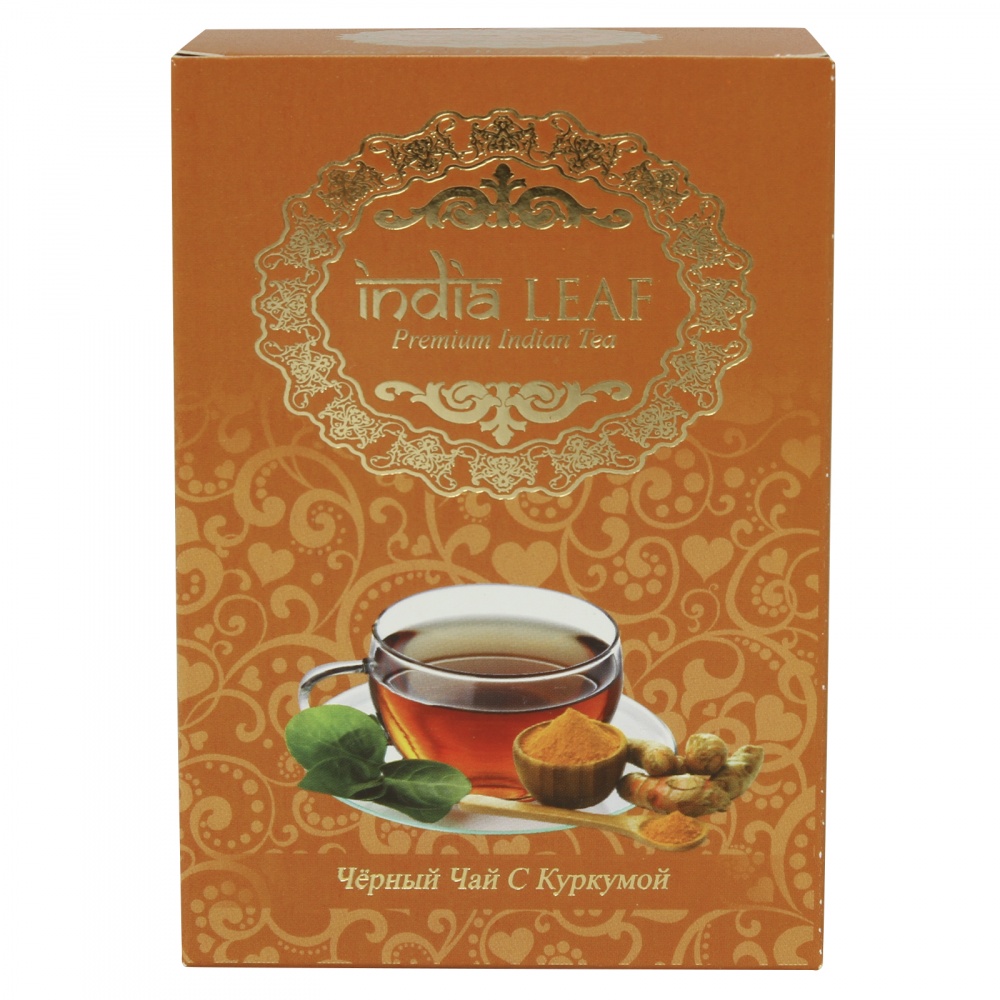 

Чай India leaf "Черный чай с куркумой", среднелистовой с добавками, 100 гр