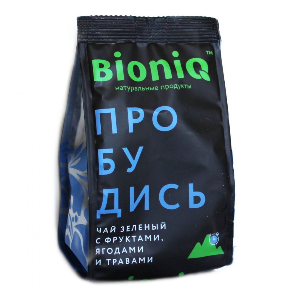 Чай BioniQ Пробудись зеленый с добавками, 50 гр
