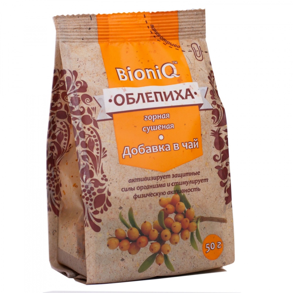 Добавка в чай BioniQ Облепиха, сушеная, 50 гр