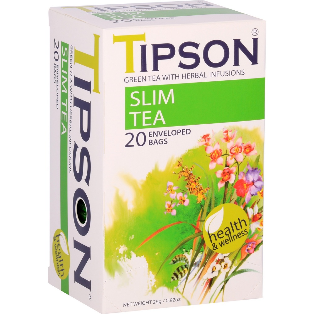 

Чай Tipson Slim tea, зеленый с добавками, 20 пакетиков