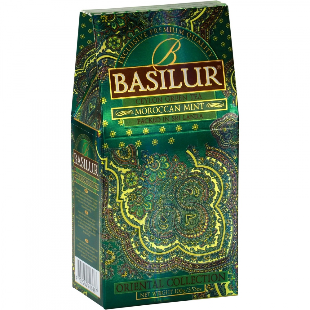 

Чай Basilur Moroccan Mint, зеленый листовой с добавками, 100 гр