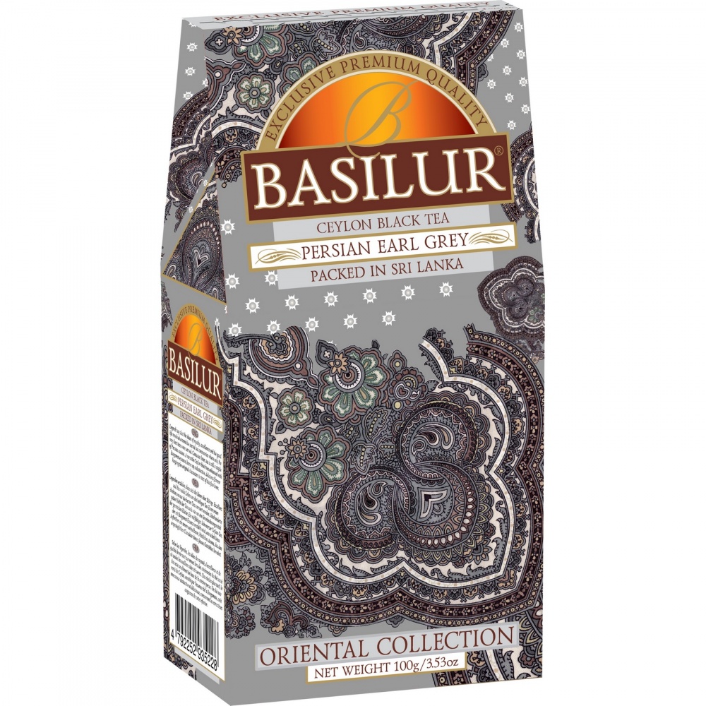 

Чай Basilur Persian Earl Grey, черный листовой с добавками, 100 гр