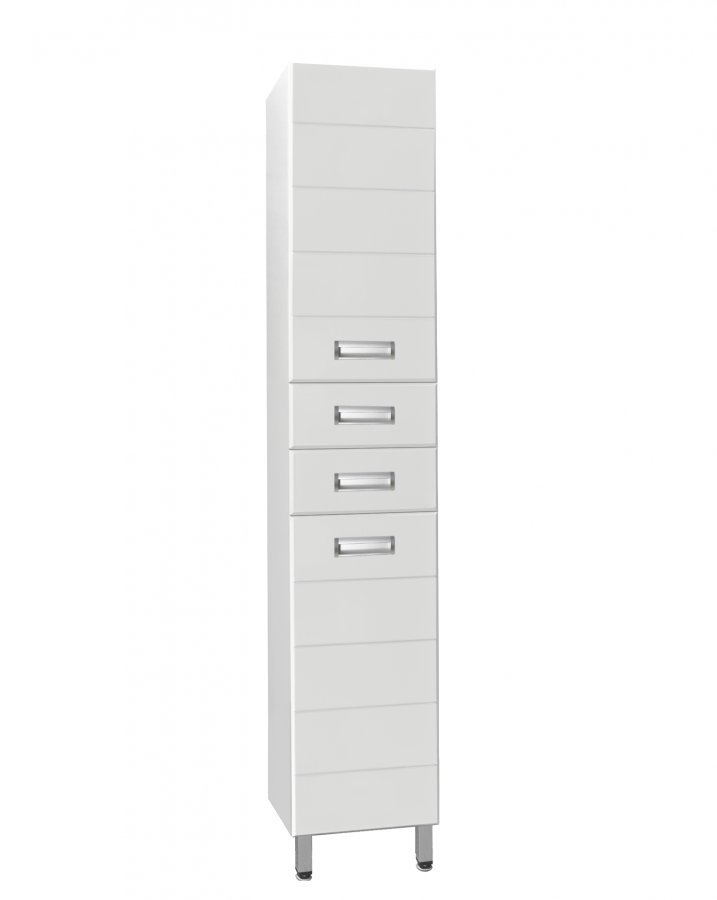 Шкаф-пенал Style Line Ирис 36 напольный, 2 ящика, белый