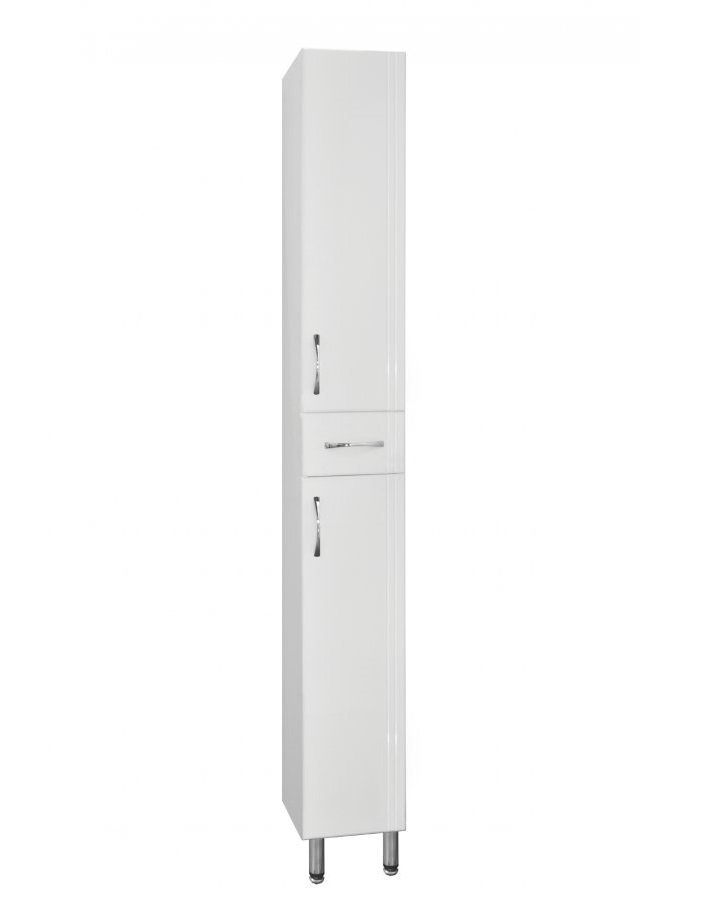 Шкаф-пенал Style Line Эко Стандарт 24 напольный, белый шкаф купе марвин 2 дуб феррара дуб феррара глянец белый глянец 1832 мм без доводчиков