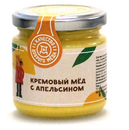 Крем-мёд ДОБРЫЙ МЁД  с апельсином, 120 Г