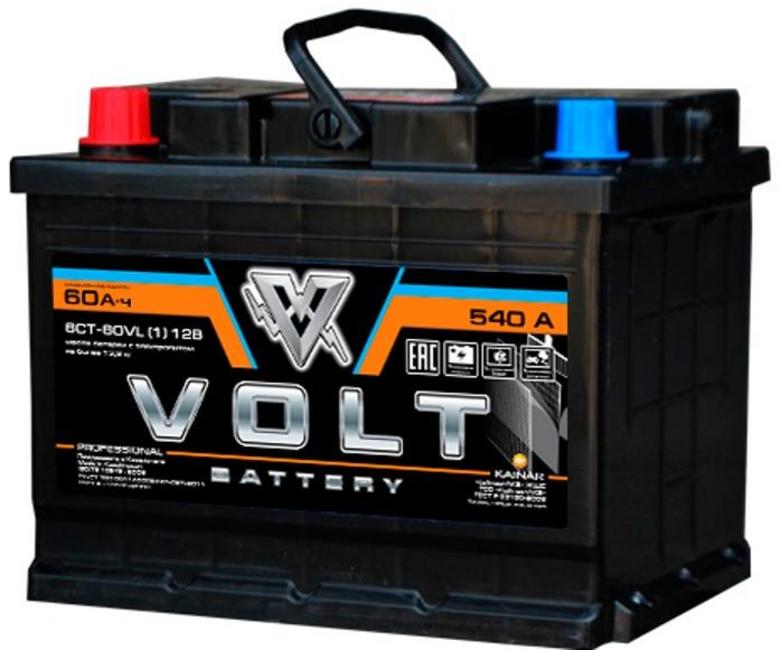 Автомобильный аккумулятор VOLT PRO 6СТ-60VL(1) 60 Ач (A/h) прямая полярность - VL6011
