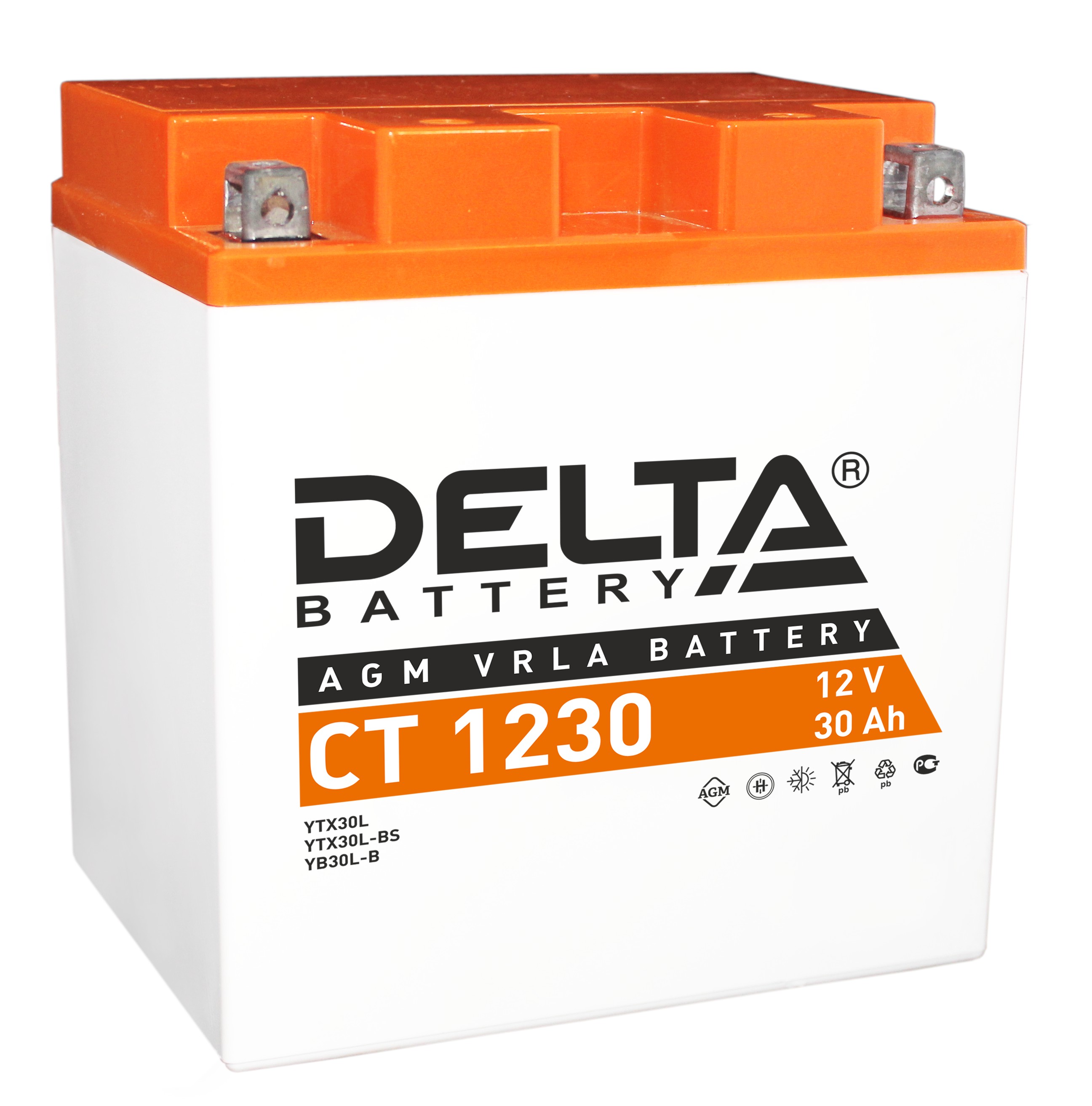 

Аккумулятор Delta СТ 1230 12В 30Ач 300CCA 168x126x175 мм Обратная (-+)