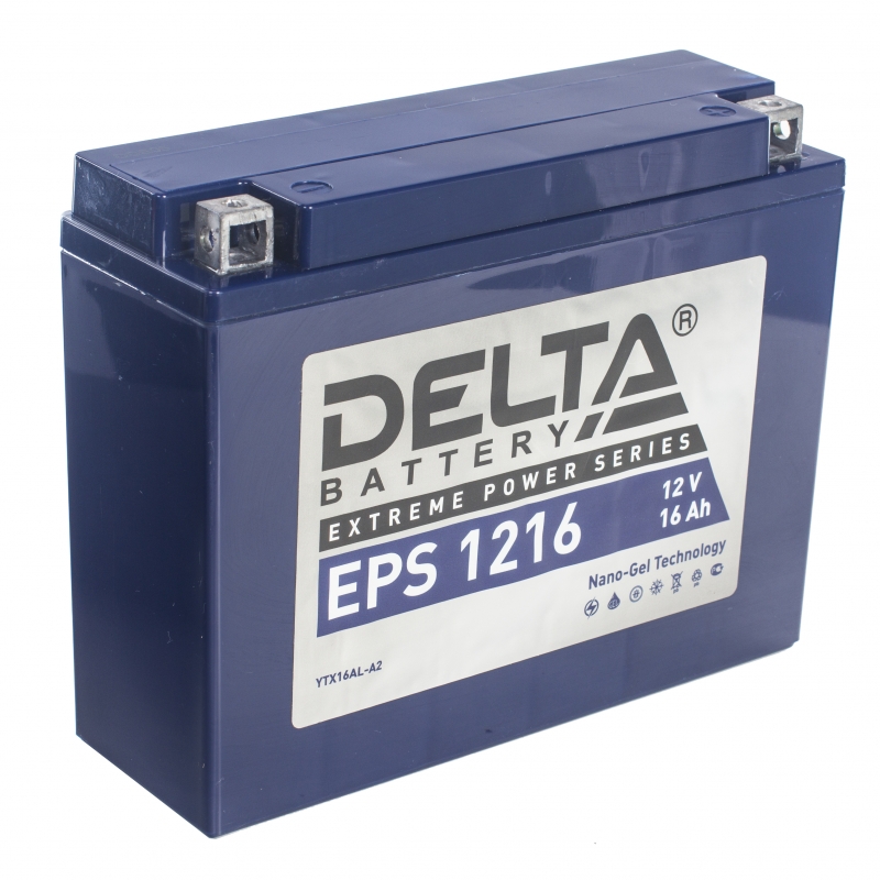 

Аккумулятор Delta EPS 1216 12В 16Ач 230CCA 205x70x162 мм Обратная (-+)