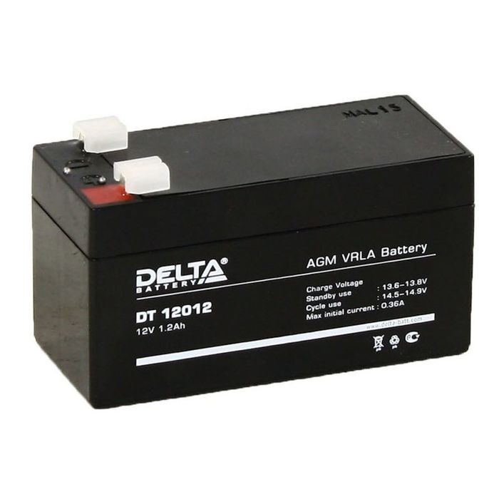Аккумулятор Delta DT 12012 12В 1,2Ач 97x44x59 мм Обратная (-+)