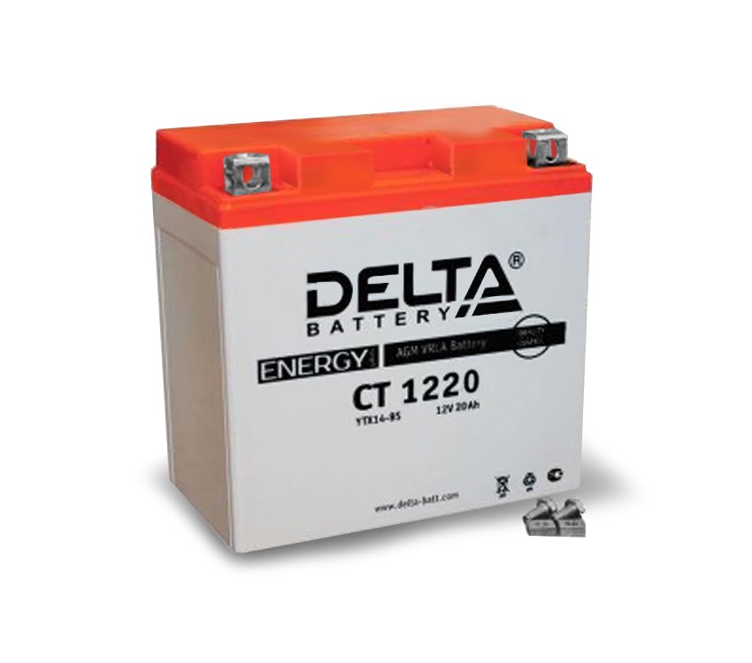 фото Аккумулятор delta ct 1220 12в 20ач 250cca 204x91x159 мм обратная (-+)